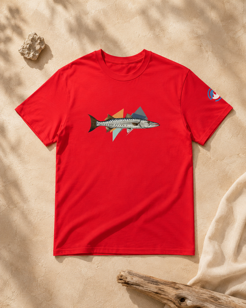 GEO Barracuda Fishing T-Shirt – Geometric Cuda Graphic Tee