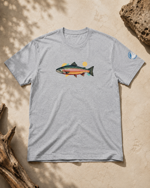 GEO Salmon Fly Fishing T-Shirt – Geometric Fish Art Tee