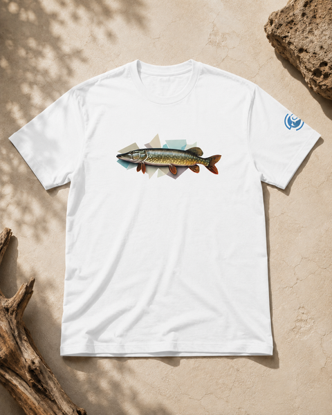 GEO Pike Fishing T-Shirt – Geometric Northern Pike Tee