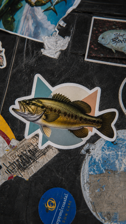 Largemouth Bass Fishign - Art Sticker