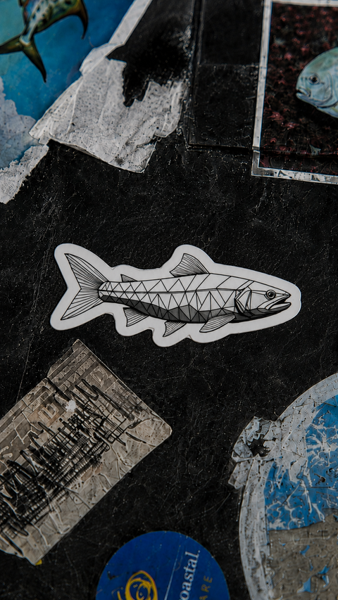 Geo-Trout Fishing - Fish Art Stickers
