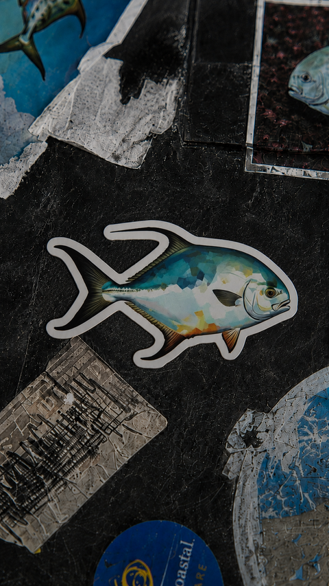 Permit Fishing - Fish Art Sticker