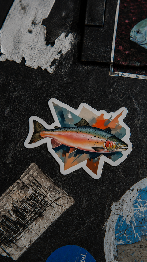 Rainbow Trout Fishing - Art Stickers
