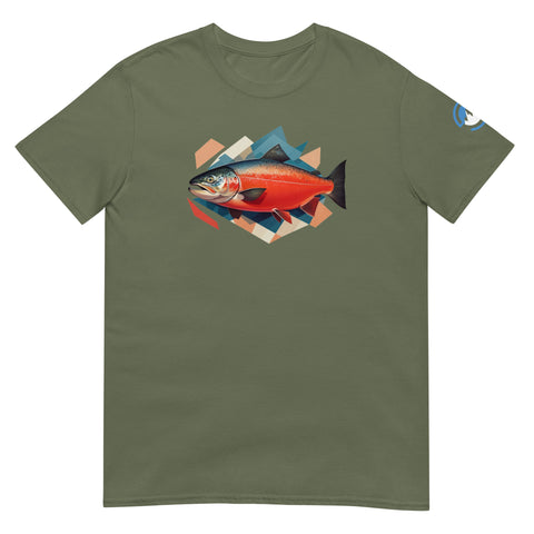 GEO Salmon Short-Sleeve Fishing T-Shirt
